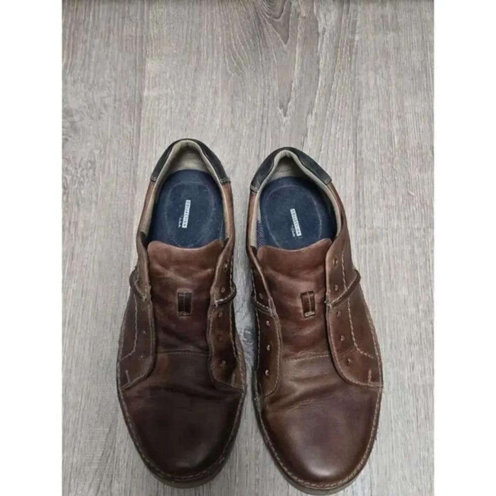 Collection‎ by Clarks Men's Brown Leather Lace Up Casual Sneaker Size 9.5M